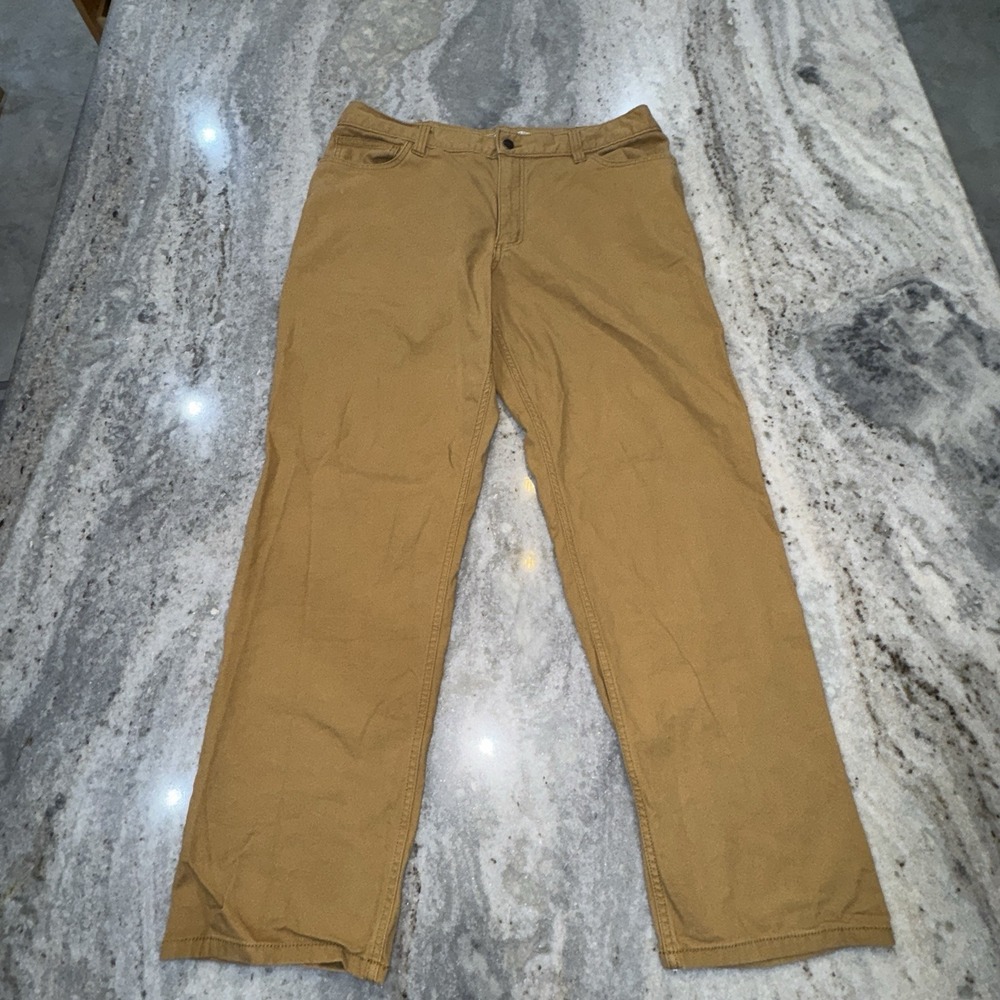 Carhartt 38x30 Men's Khaki Workwear Pants Relaxed Straight Canvas Brown Outdoor